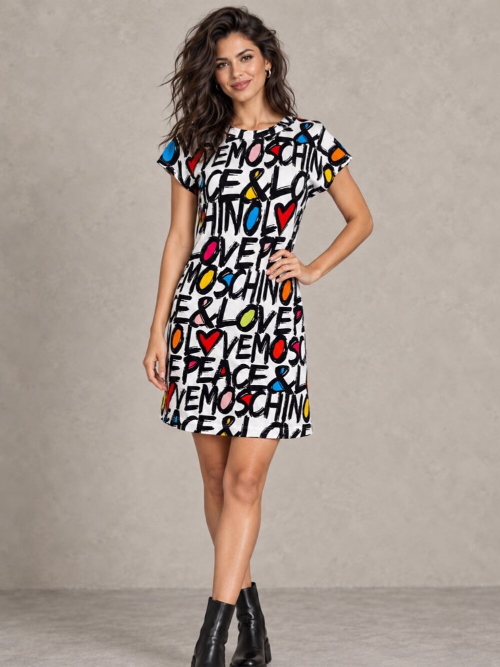 Love Moschino Graphic Print Mini Dress Size 2